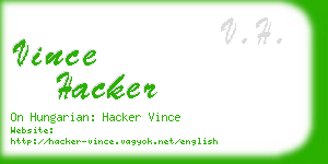 vince hacker business card